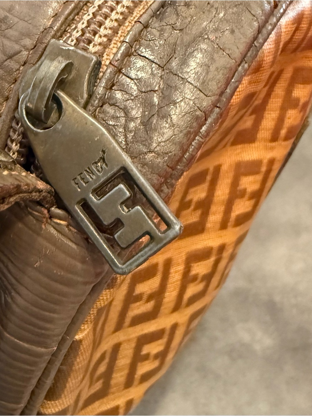 Fendi Vintage Zucca FF Bag with Chain Wristlet Strap - Picture 2 of 13